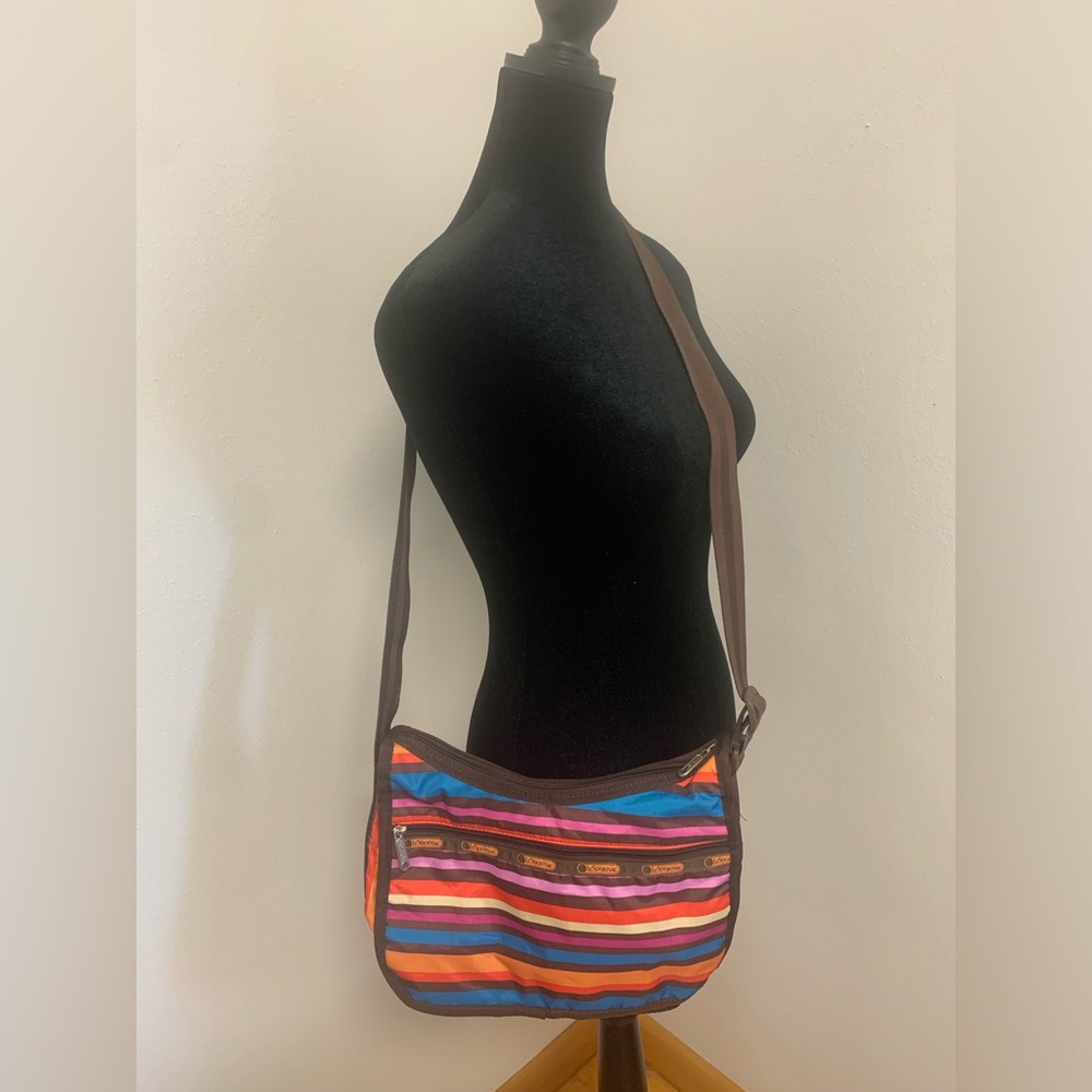 LeSportsac striped crossbody bag